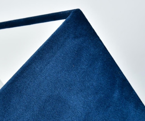 Niebieski abażur/klosz welurowy prosyokatny Belldeco