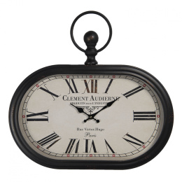 Postarzany metalowy zegar ścienny w stylu vintage