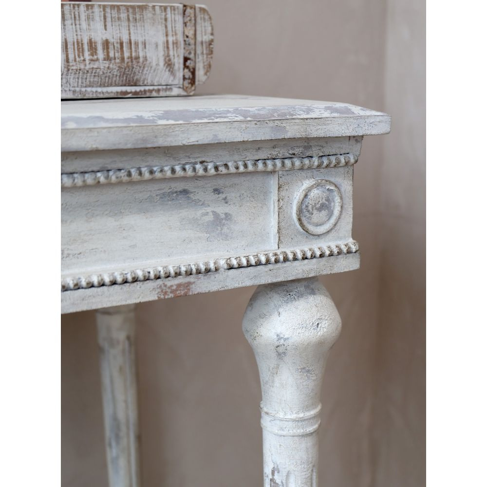 Rzeźbiony drewniany stolik konsola postarzane Chic Antique