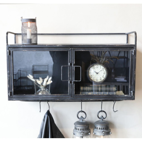Przeszklona szafka ścienna industrial Chic Antique