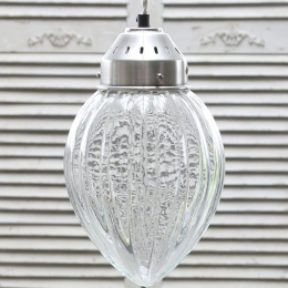 Szklana lampa wisząca design Chic Antique