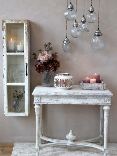 Szklana lampa wisząca design Chic Antique