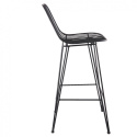Industrialne czarne krzesło barowe metalowe