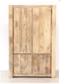 Duża drewniana szafa dwudrzwiowa - meble indyjskie
