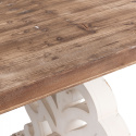 Duży bielony stół drewniany z ozdobnymi nogami