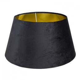 Czarny aksamitny abażur do lampy stożek Clayre & Eef