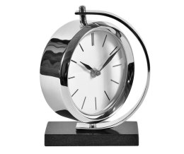 Stylowy zegar stołowy srebrny Deluxe Belldeco 2