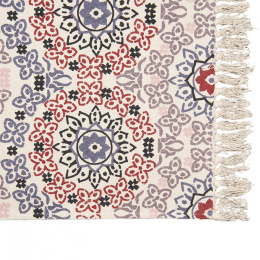 Kolorowy etniczny dywan z frędzlami boho 140x200
