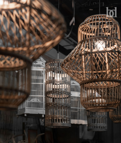 Lampa sufitowa z bambusa Boho Belldeco