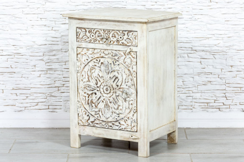 Meble indyjskie bielona szafka nocna orient