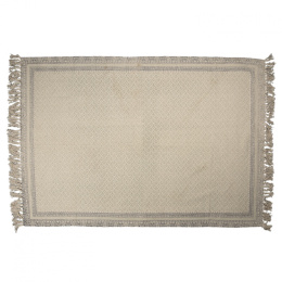 Szary dywan vintage z frędzlami 140x200