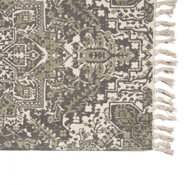 Szary orientalny dywan z frędzlami 140x200