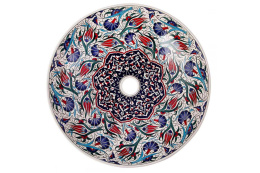 Kolorowa ręcznie malowana umywalka nablatowa z Turcji