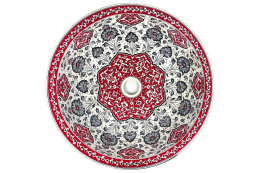 Kolorowa ręcznie malowana umywalka orient z Turcji