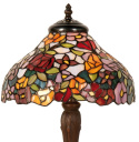 Kolorowa lampa stołowa w kwiaty TIFFANY Clayre & Eef