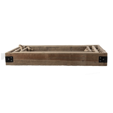 Drewniana taca w stylu country set 3 szt.