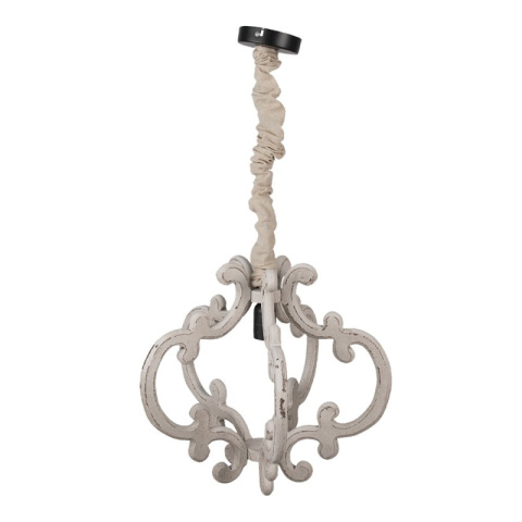 Przercierana lampa wisząca kremowa farmhouse style
