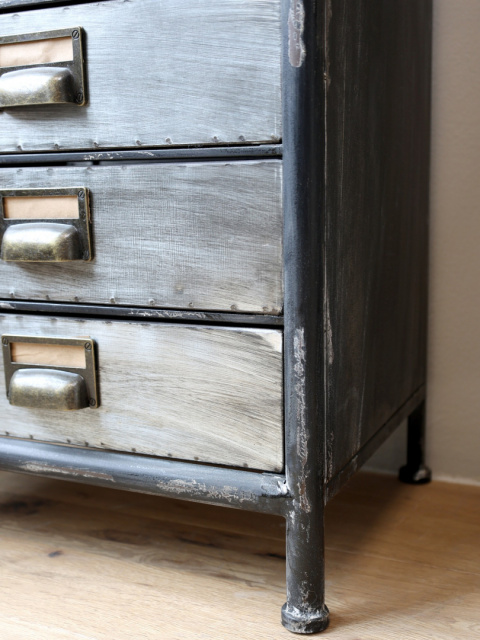 Metalowa komoda z szufladami FACTORY Chic Antique