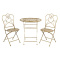 Złote meble ogrodowe stolik z krzesłami Clayre & Eef