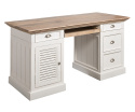 Drewniane białe biurko hampton Belldeco