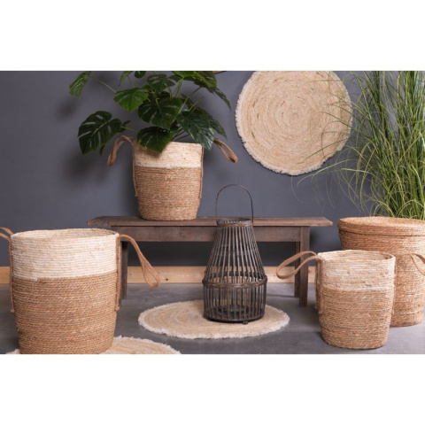 Kosze z trawy morskiej boho natural 3 sztuki