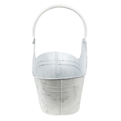 Metalowe białe balie w stylu country set 2 szt.