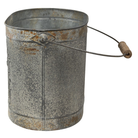 Metalowe wiaderka w stylu country set 2 szt.