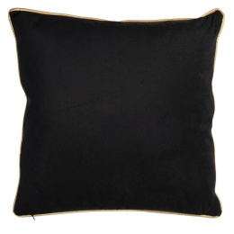 Ozdobna czarna poduszka w czaple 45x45 2 sztuki