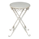 Biały składany stolik boczny prowansalski Clayre & Eef