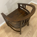 Drewniany fotel gabinetowy brązowy z Indii