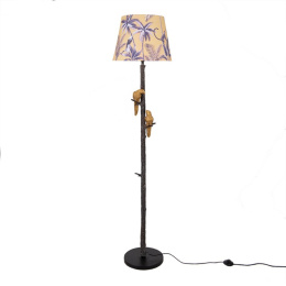 Kolorowa lampa podłogowa z papugami Clayre & Eef