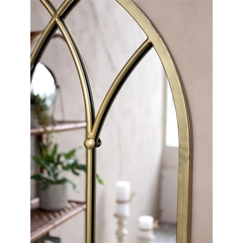 Lustro w metalowej ramie z ozdobnymi szprosami Chic Antique