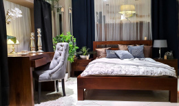 Drewniane proste łóżko z Indii 140 x 200 cm