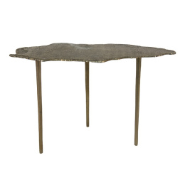Nowoczesny aluminiowy stolik z nieregularnym blatem