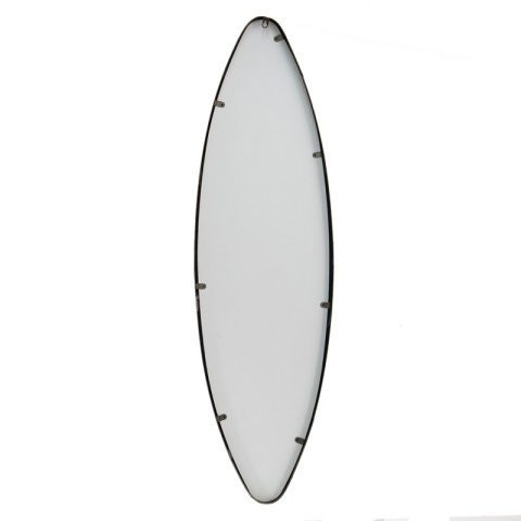 Owalne lustro ściene w miedzianej ramie