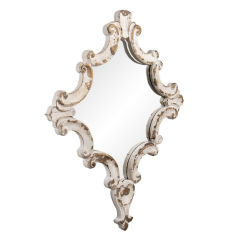 Postarzane ozdobne lustro ścienne shabby chic