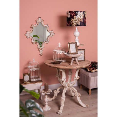 Postarzane ozdobne lustro ścienne shabby chic
