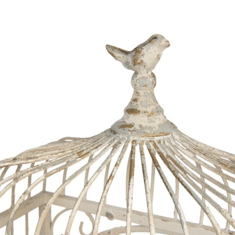 Prowansalski postarzany regał metalowy klatka