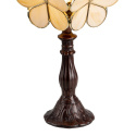 Witrażowa kremowa lampa stołowa TIFFANY
