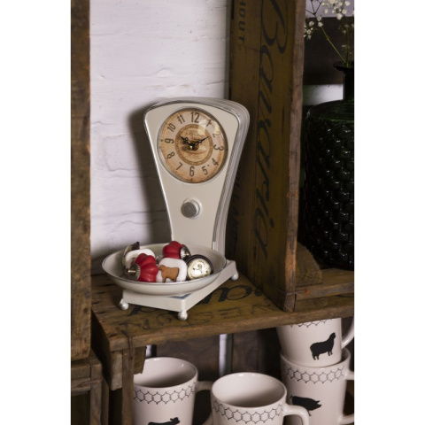 Zegar stojący retro w kształcie wagi