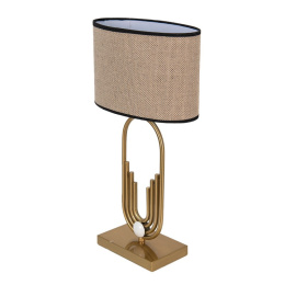 Złota lampa stołowa w stylu retro