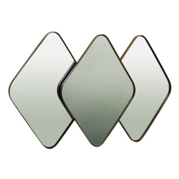 Potrójne lustro metalowe romby retro Clayre & Eef