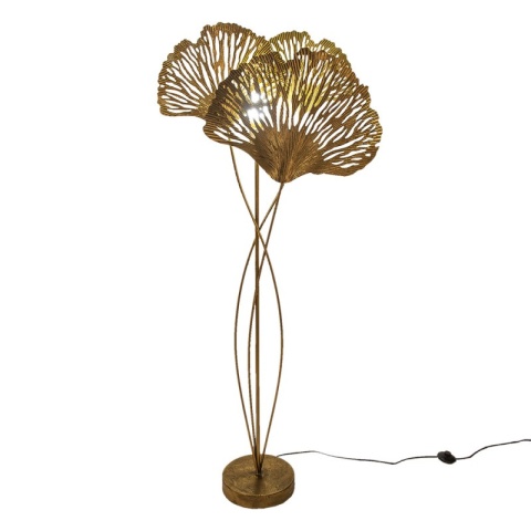 Metalowa lampa podłogowa liście Clayre & Eef