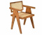 Proste krzesło drewniane drewno i rattan BARI Belldeco 1