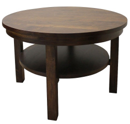 Meble indyskie - drewniany okrągły stolik kawowy