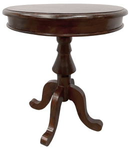 Okrągły stolik drewniany w stylu kolonialnym z Indii
