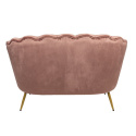 Sofa muszelka na złotych nóżkach retro Clayre & Eef