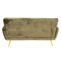Sofa retro na złotych nóżkach zgniła zieleń Clayre & Eef