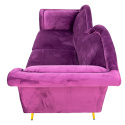 Fioletowa sofa na złotych nóżkach fioletowa Clayre & Eef