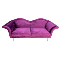 Fioletowa sofa na złotych nóżkach fioletowa Clayre & Eef
